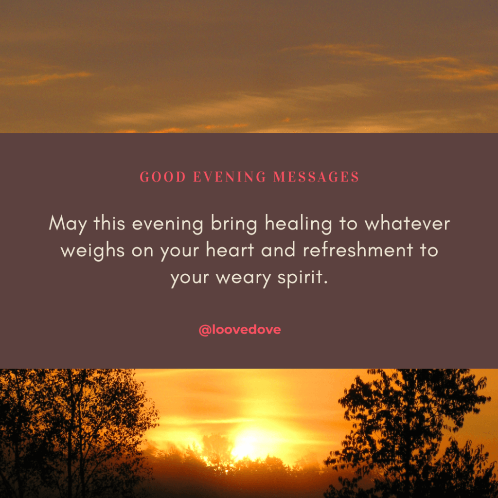 Blessings & good evening messages for a friend
