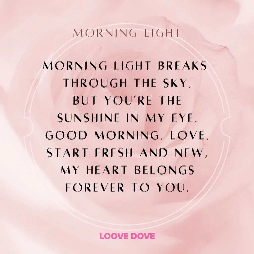 Short Good Morning Poems