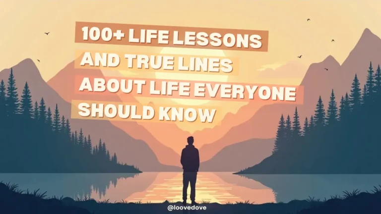 Life Lessons and True Lines About Life Everyone Should Know